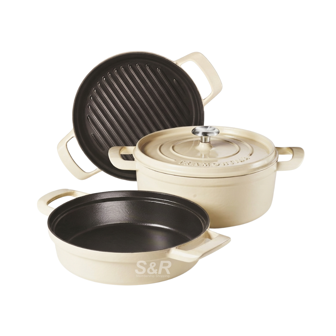 Tramontina Enameled Cast Iron French Oak Set 4 pieces